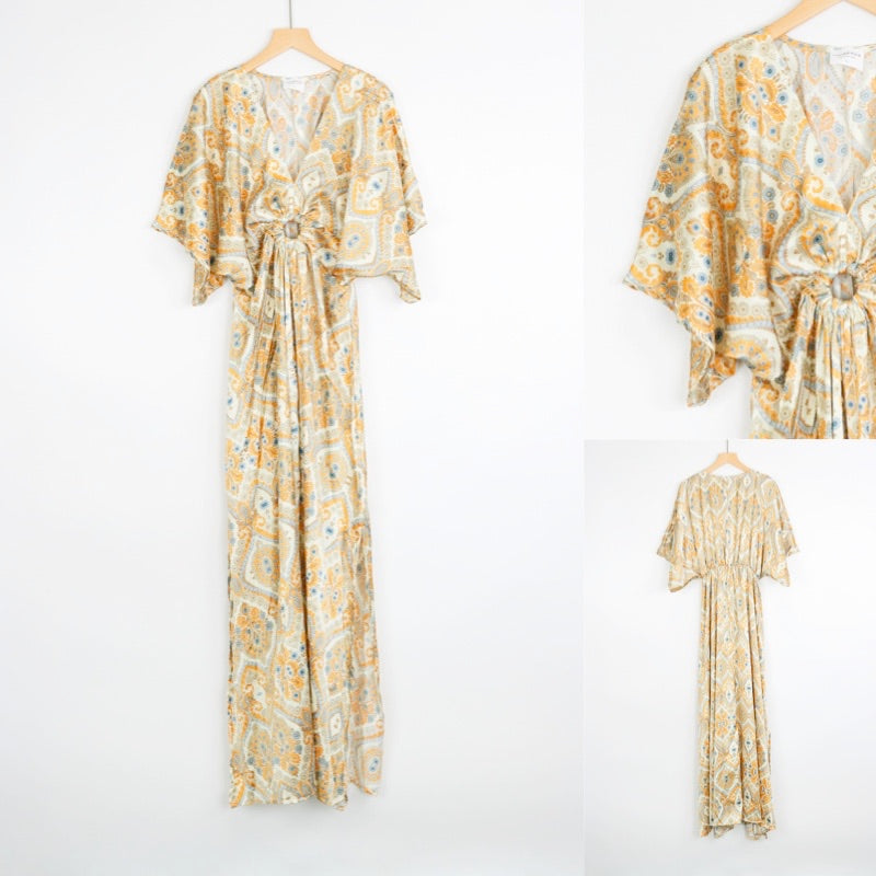 Robe longue bohème Grand Taille à motifs ethniques – Liberté & Élégance