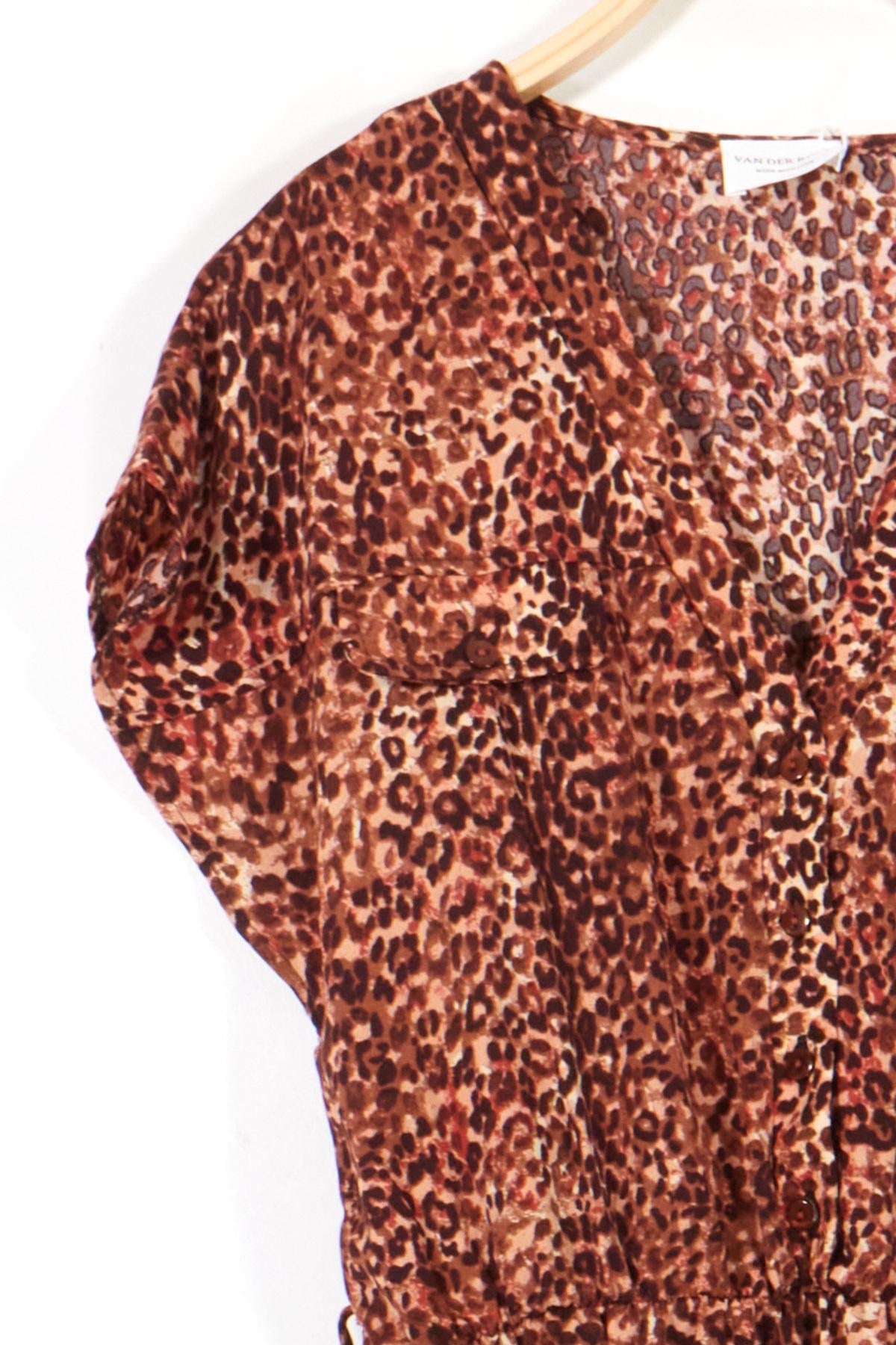 🐆 Combinaison Imprimée Léopard – Coloris Choco