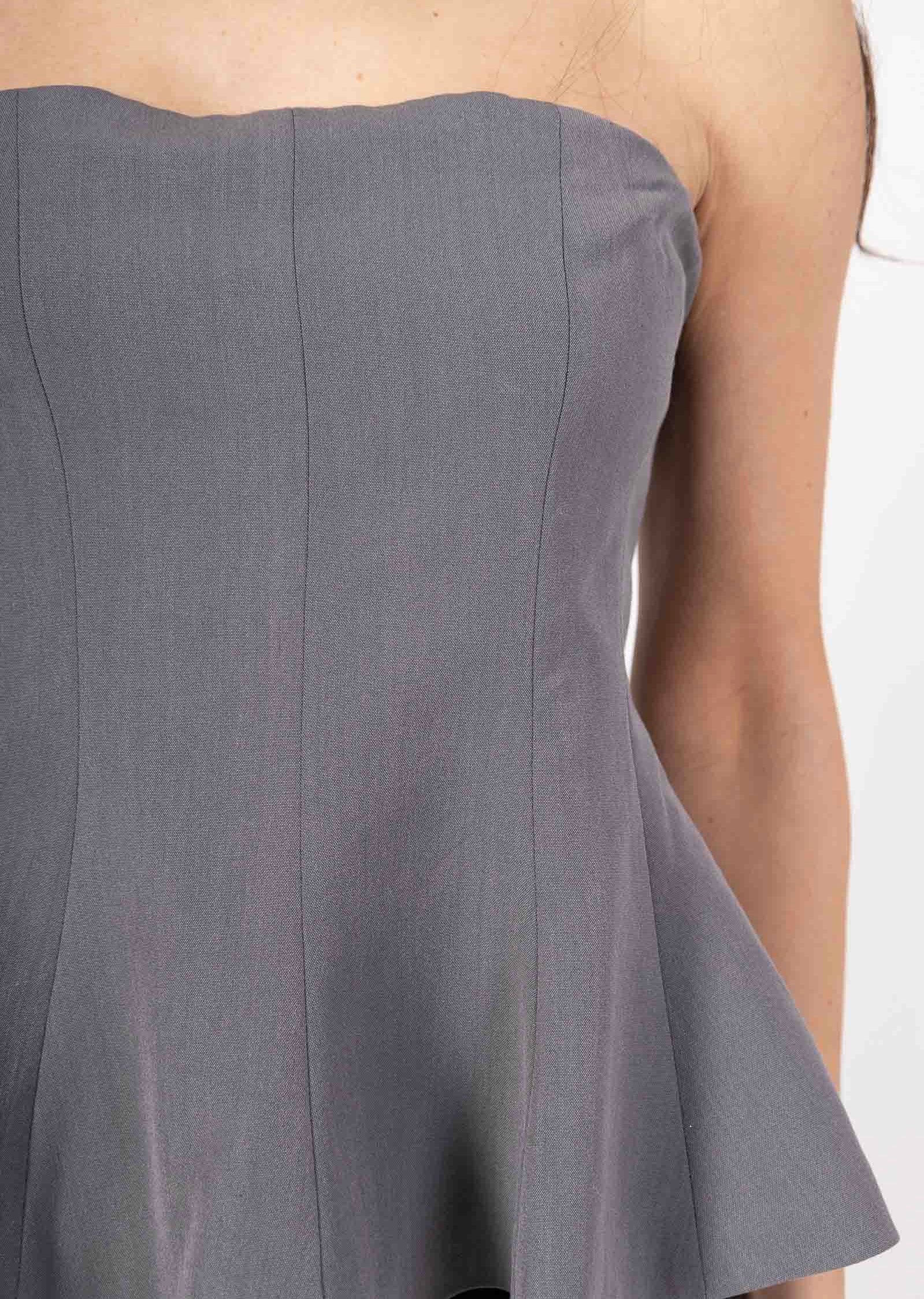 Top Bustier à Basque –Élégance Féminine