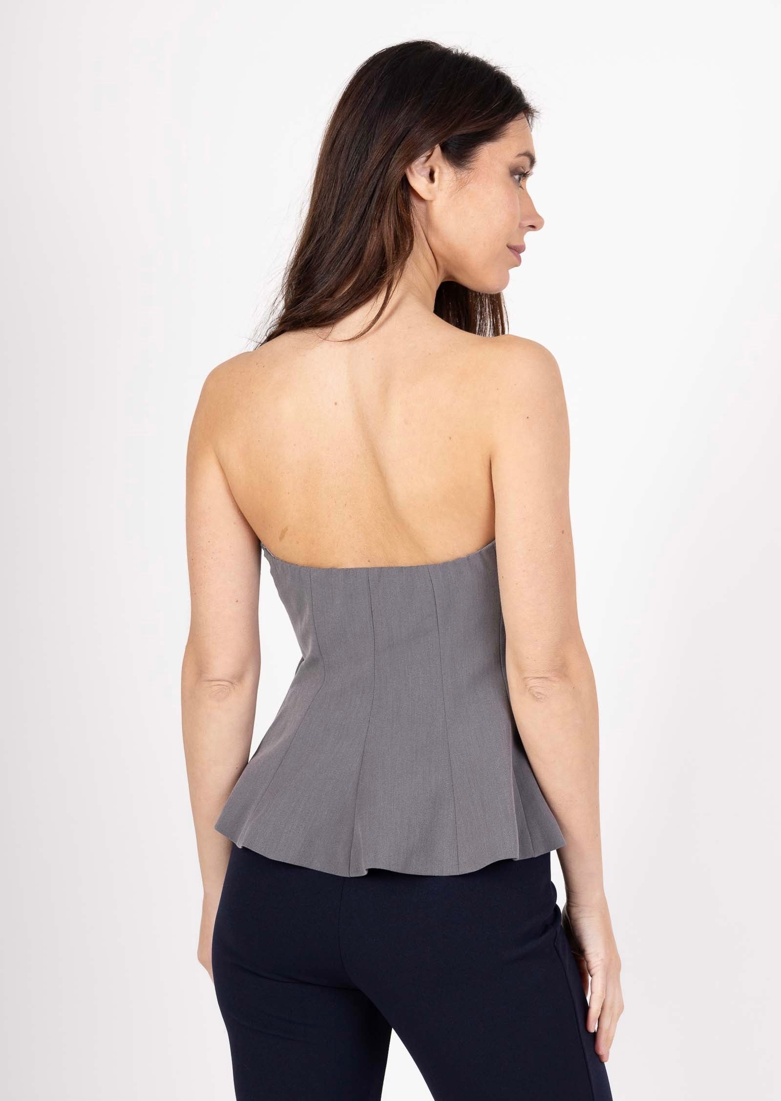 Top Bustier à Basque –Élégance Féminine