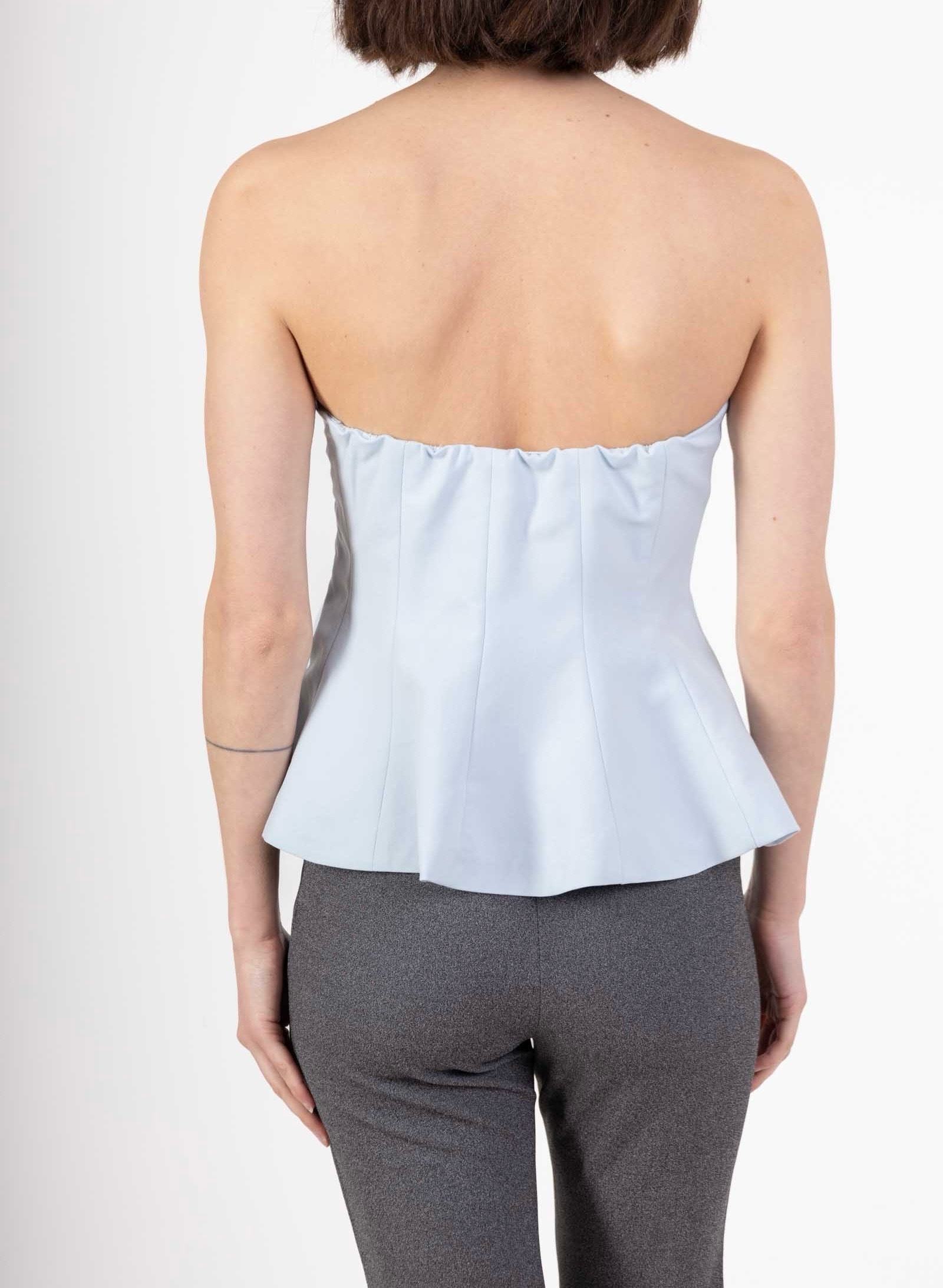 Top Bustier à Basque –Élégance Féminine