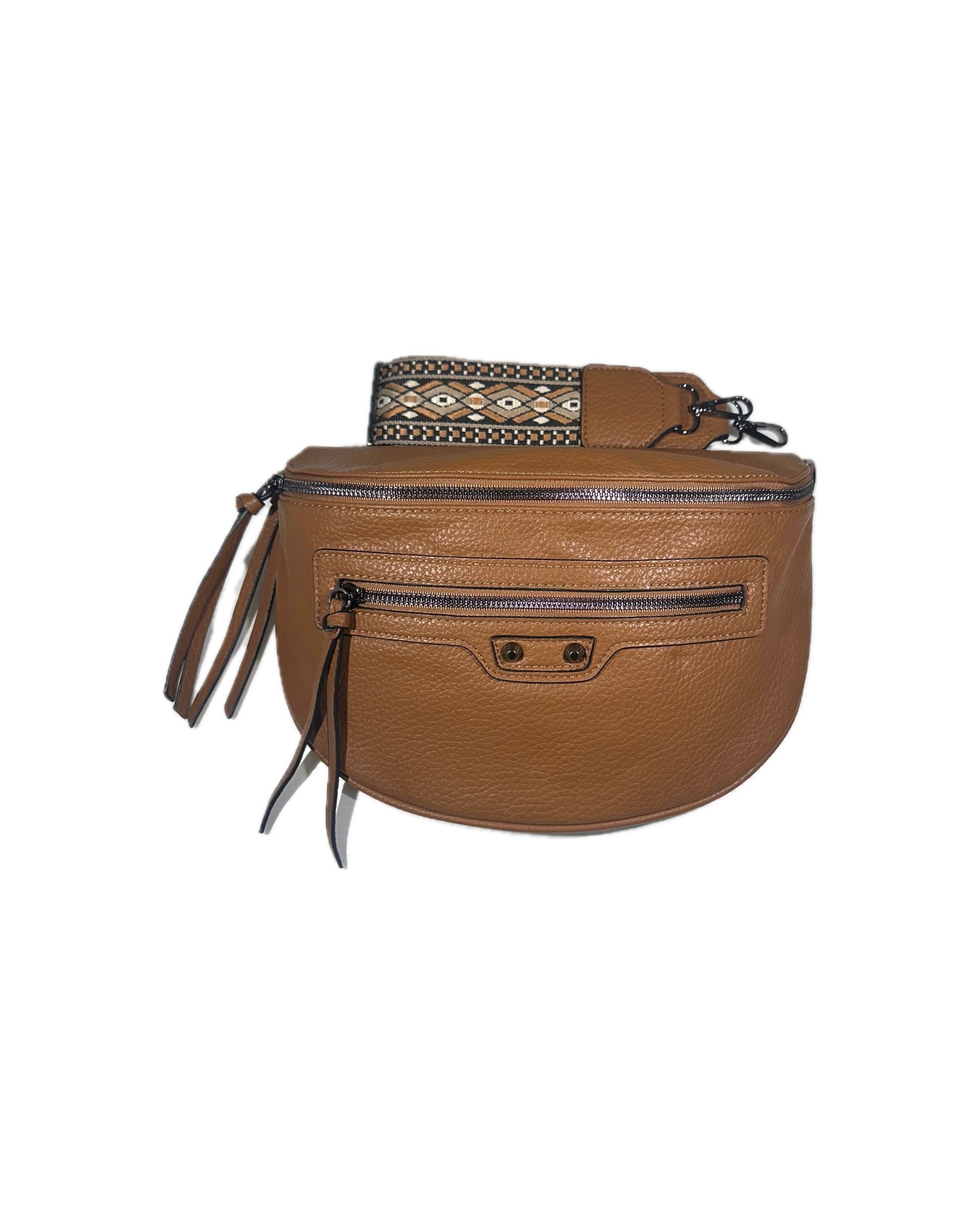 ac banane multi-teintes tendance – Taupe Camel & Métallisé