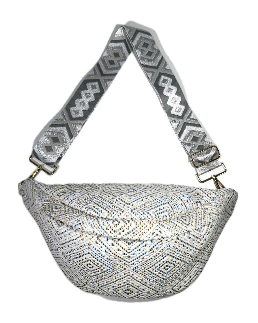Sac banane bohème – Paille colorée et détails modernes