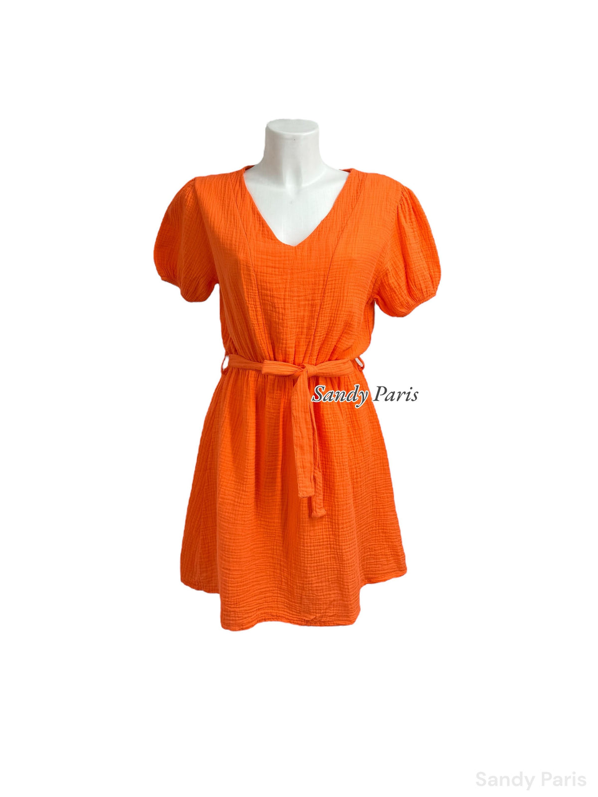 Robe 100% coton – orange vitaminé 🍊