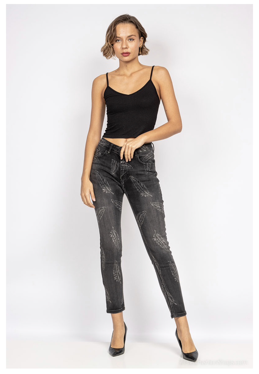 pantalon jeans coupe droite, confort premium