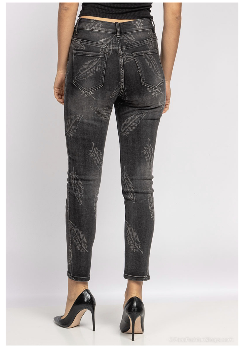 pantalon jeans coupe droite, confort premium